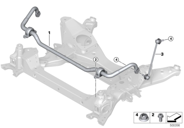 2020 BMW X4 M SWING SUPPORT, FRONT, LEFT Diagram for 31358096323