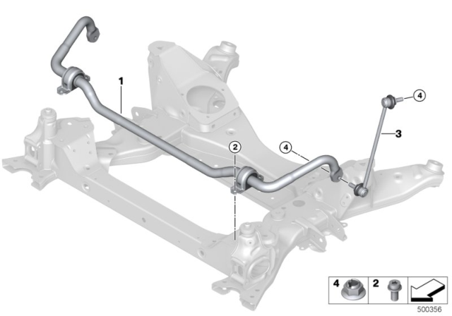 2020 BMW X3 M Anti-Roll Bar Front All-Wheel Drive Vehicle Diagram