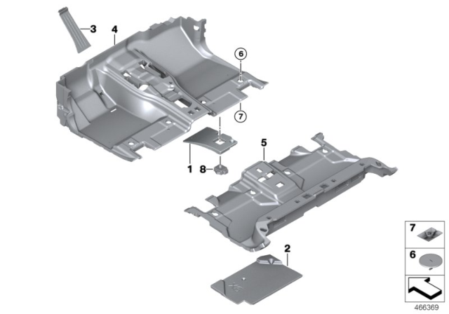 2016 BMW X6 Floor Covering Diagram