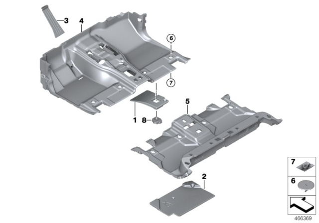 2017 BMW X6 M FLOOR COVERING REAR Diagram for 51477483515