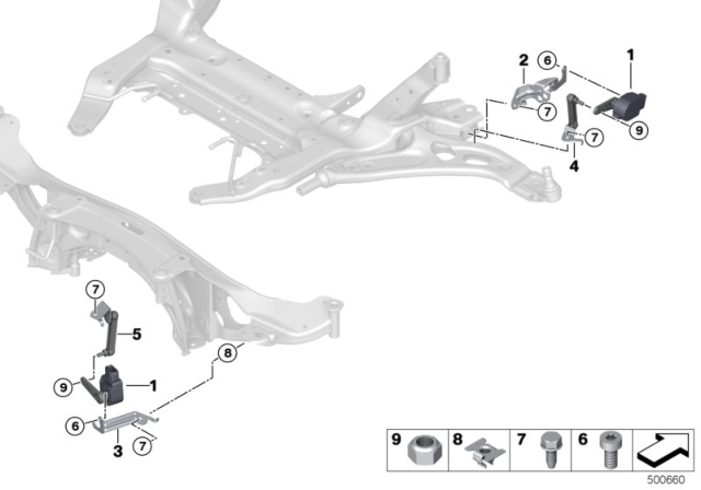 2020 BMW M235i xDrive Gran Coupe BRACKET, LEVEL SENSOR FRONT Diagram for 37146887604