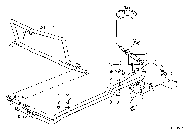 1986 BMW 535i Clamp Diagram for 32411128905