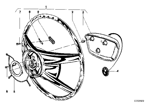 1978 BMW 530i Steering Wheel Diagram 1