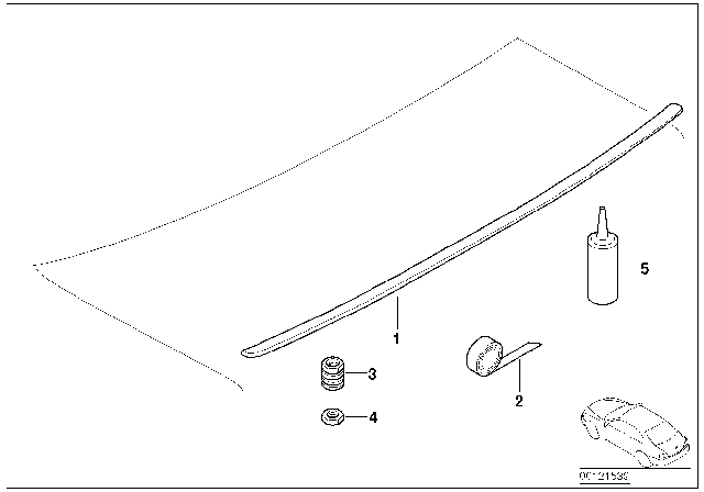 2000 BMW 323i Rear Spoiler Diagram