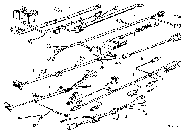 1987 BMW 325e Various Additional Wiring Sets Diagram 1