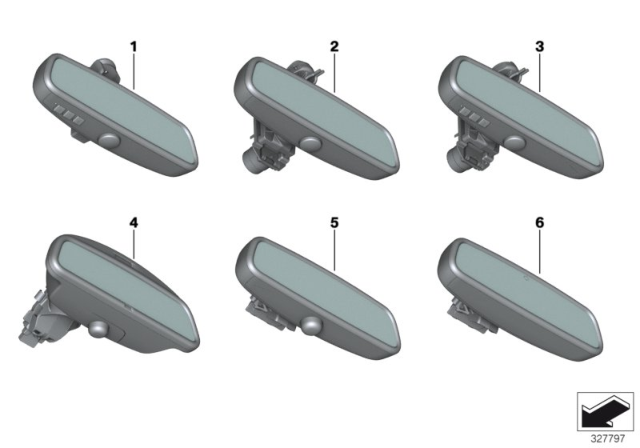 2017 BMW X6 Interior Mirror Diagram