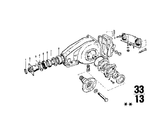 1967 BMW 1602 Rear-Axle-Drive Diagram 5