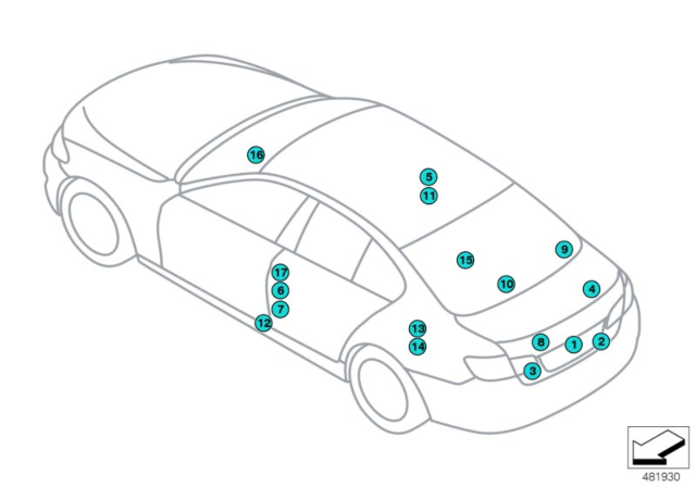 2010 BMW 550i GT xDrive Label "RDC Reset" Diagram for 71246790153