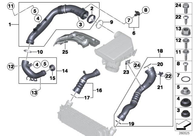 2015 BMW X3 Air Ducts Diagram