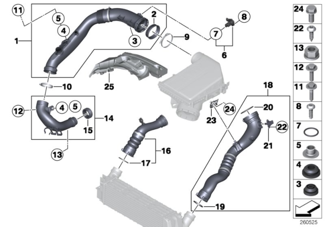 2016 BMW X4 AIR DUCT, BOTTOM Diagram for 13718642279