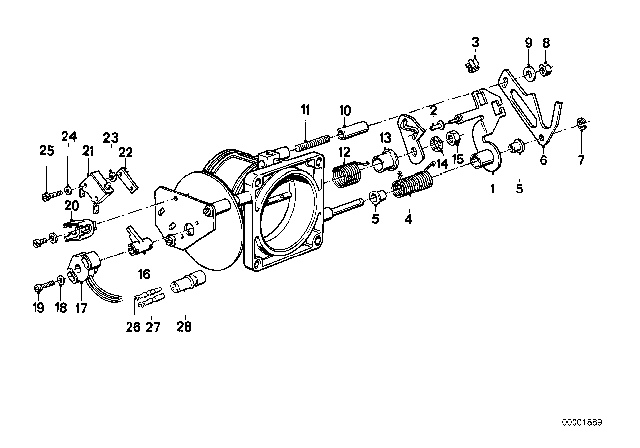 1985 BMW 535i Shift Diagram for 13541705473