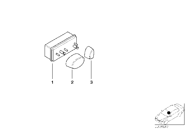 2000 BMW Z8 Button For Front Seat Adjustment Diagram for 61318382297