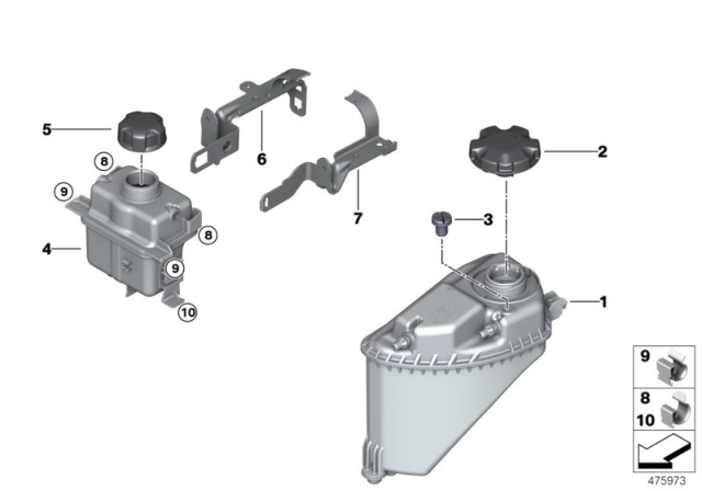 2018 BMW Alpina B7 Bracket, Expansion Tank Diagram for 17138628706