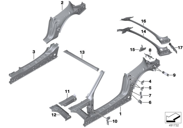 2020 BMW Z4 SUPPORT, CARRIER SUPPORT, RI Diagram for 41218499034
