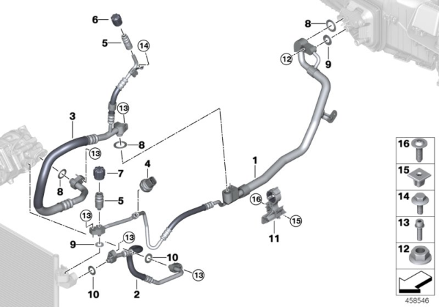 2019 BMW Alpina B7 Pressure Hose, Compressor-Condenser Diagram for 64539303467