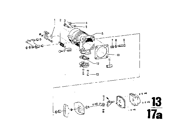 1975 BMW 3.0Si Throttle Housing Assy Diagram 2