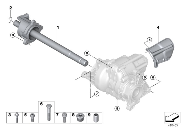 2019 BMW X1 Transmission Mounting Diagram