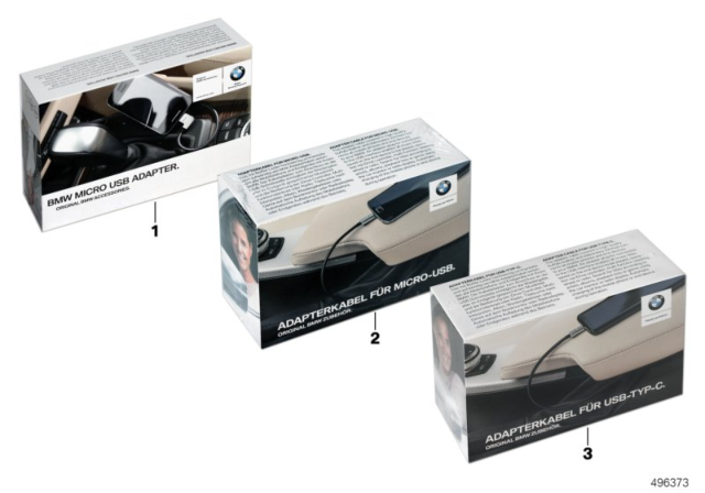 2016 BMW Z4 Adapter Cable Micro-USB Or USB Type C Diagram