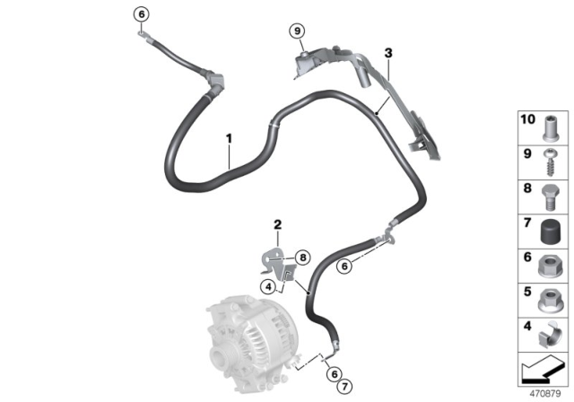 2018 BMW M2 BRACKET FOR STARTER-GENERATO Diagram for 12427610379