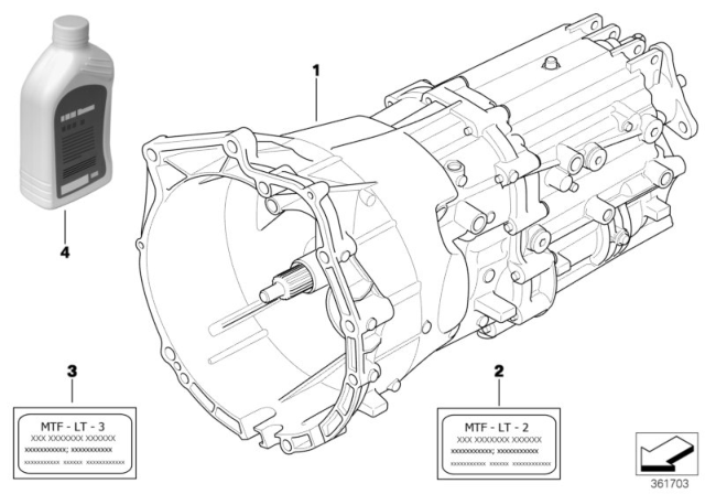 2002 BMW 330Ci Manual Transmission GS6-37BZ/DZ Diagram