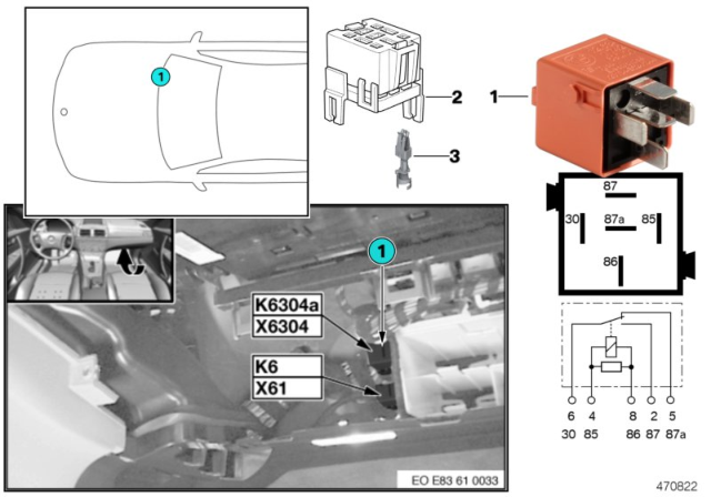 2009 BMW X3 Relay, Secondary Air Pump Diagram