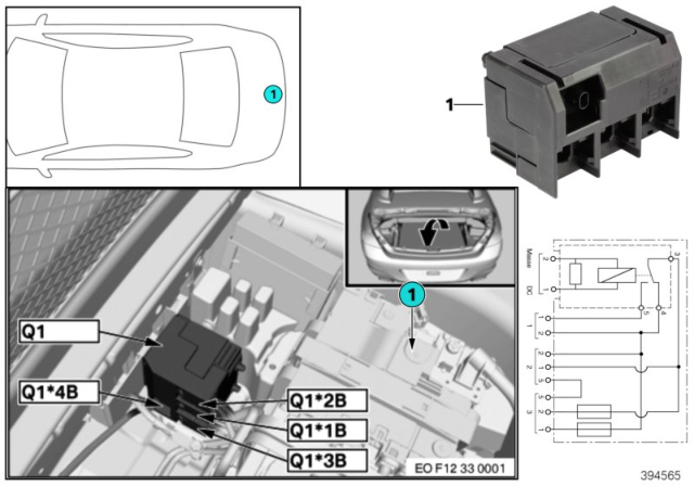 2014 BMW 650i Relay, Isolation Diagram