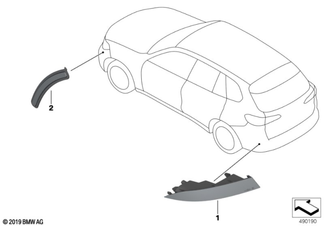 2020 BMW X5 Reflector Diagram