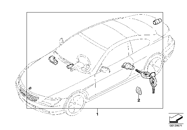 2009 BMW M6 One-Key Locking Diagram