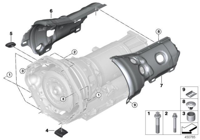 2019 BMW X7 Transmission Mounting Diagram