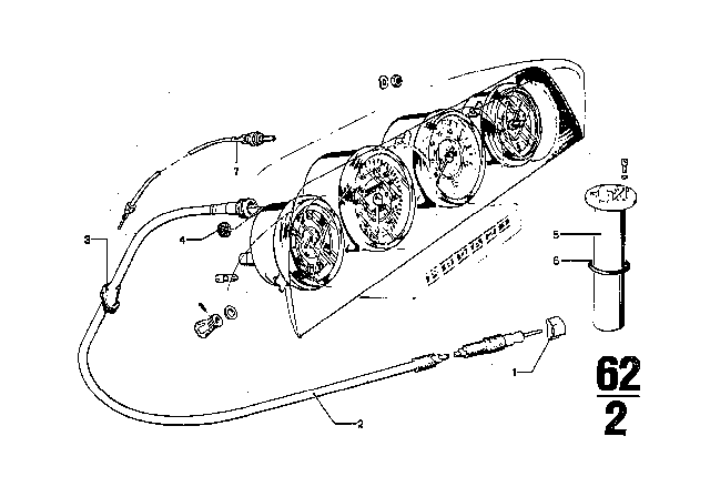 1974 BMW 3.0CS Sending Unit Diagram for 62161352617