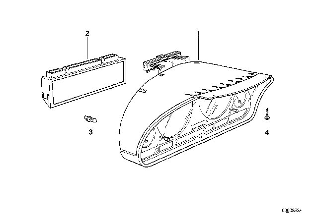 2000 BMW 540i Instrument Cluster Diagram 1