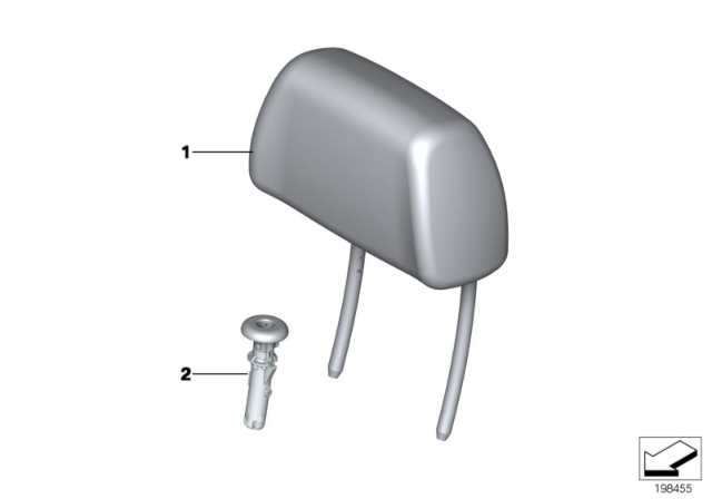 2014 BMW X1 Headrest Imitation Leather Diagram for 52107292709