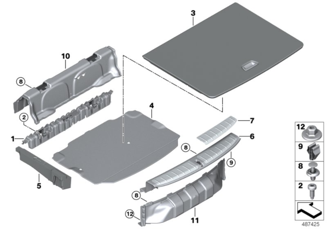 2020 BMW X2 LEFT INSERT Diagram for 51477472279