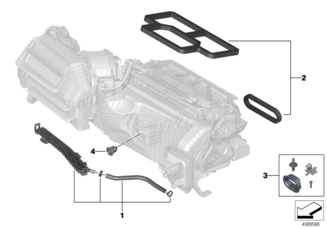 2019 BMW 330i Housing Parts, Heater And Air Conditioning Diagram