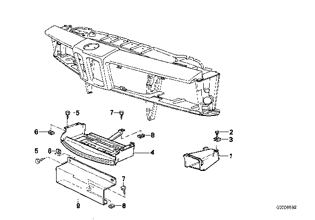 1983 BMW 633CSi Air Ducts Diagram