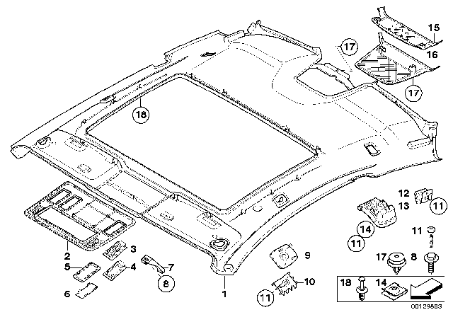 2004 BMW 645Ci Bracket Clothing Hook Diagram for 51167110249