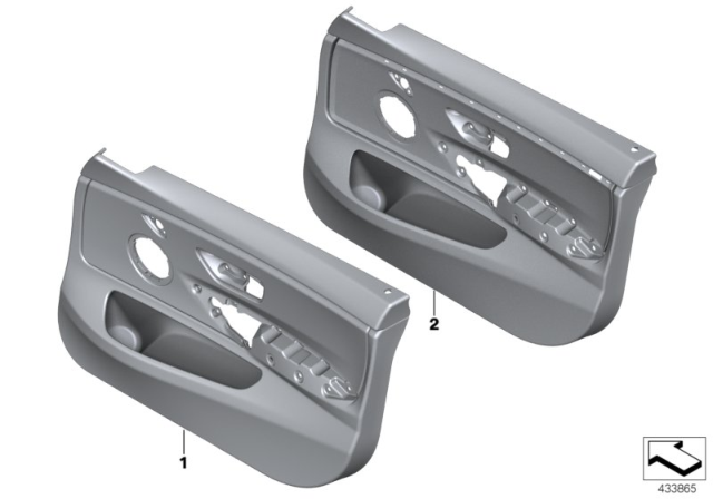 2016 BMW 428i xDrive Gran Coupe Door Trim Panel Diagram