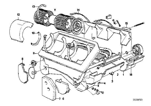 1978 BMW 633CSi Frame Inner Diagram for 64111355680