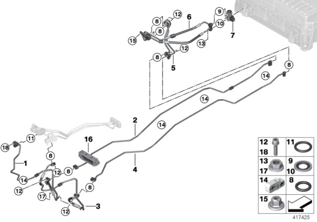 2016 BMW X5 Double Pipe 1 Diagram for 64509281549