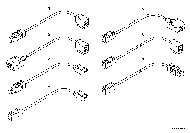 2008 BMW M6 Antenna Cable Diagram for 61126962814