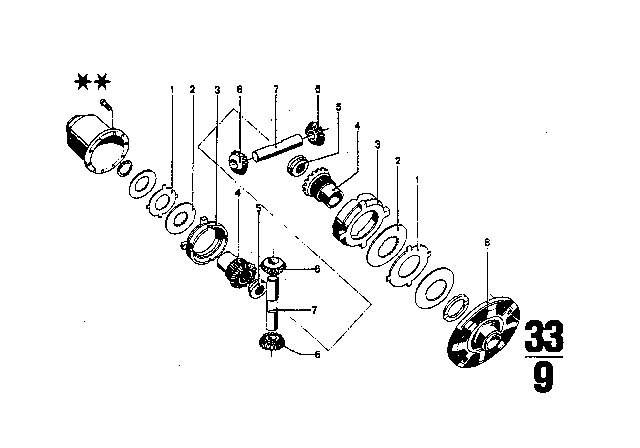 1973 BMW 3.0CS Housing Cover Diagram for 33141203790