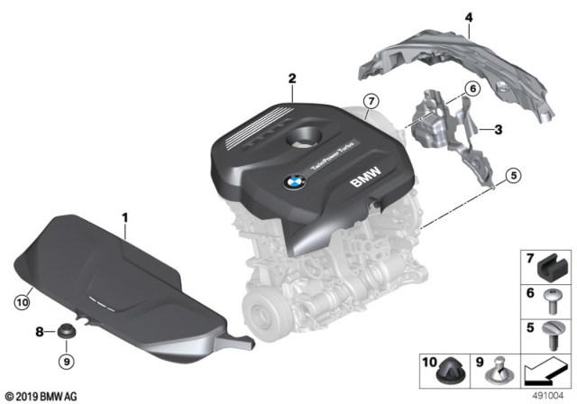 2019 BMW 430i xDrive Cylinder Head Cover / Coverings Diagram