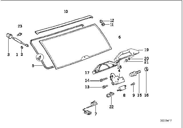 1994 BMW 525i Micro Switch Rear Window Lock Diagram for 61318355127