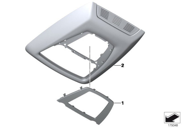 2016 BMW X3 Trim, Switch Cluster, Roof Diagram