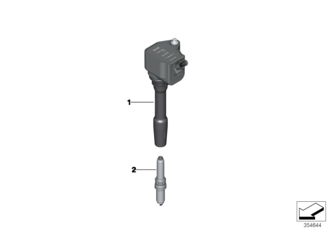 2019 BMW 440i Ignition Coil / Spark Plug Diagram