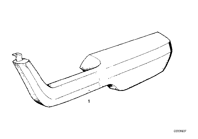 1980 BMW 528i Armrest, Front Diagram 1