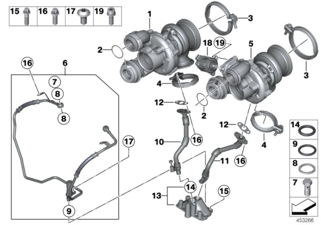 2019 BMW Alpina B6 xDrive Gran Coupe Turbo Charger With Lubrication Diagram