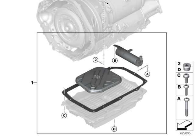 2019 BMW M5 Oil Volume Reservoir & O-Ring (GA8HP75Z) Diagram 2