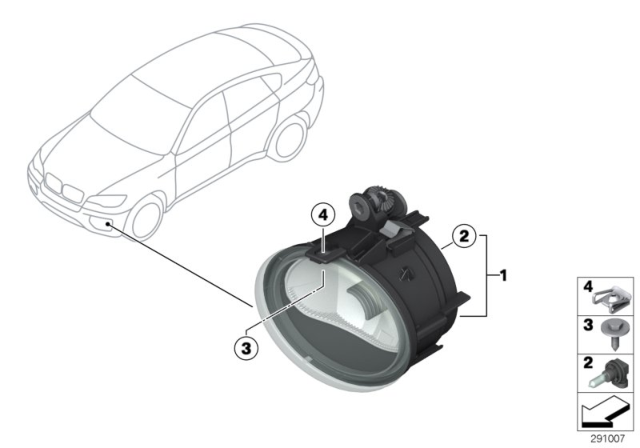 2014 BMW X6 Fog Lights Diagram 2