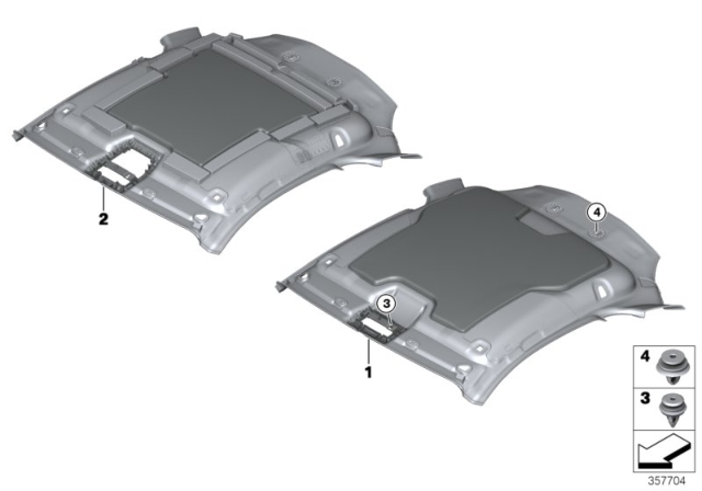 2016 BMW i8 Headlining Diagram